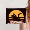 Bolsa de Maquillaje Vintage para Gatos de Venta Caliente Transfronteriza Lona con Cremallera Gran Capacidad Estuche para Lápices Almacenamiento de Cosméticos Bolsa Lavable a Mano