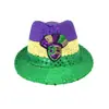 Carnaval Brasileño Mardi Gras de Nueva Orleans Sombrero de Jazz Accesorios Transfronterizos para la Cabeza Plumas Lentejuelas