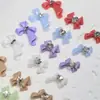 Uña Corazón de Dragón lazo incrustado cristal amor Diamante hermosa chica Corbata de lazo tridimensional resina uña pegar decoraciones de diamante