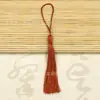 Marcador de página de cartão estilo chinês borla borla doce de fruta caixa de presente decoração cartão de convite leque guarda-chuva pendurado decorativo pequeno feito à mão
