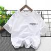 2026 Nuevo Modelo de Ropa Infantil Es Fábrica de Exportación Moda Camiseta de Algodón Puro con Logo Grande en el Frente y la Espalda, Productos de Exportación de Calidad Manga Corta