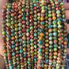 Fornecimento direto da fábrica de natural Emperor Stone loose beads multi-color flor roxa Emperor stone beads frisado diy pulseira beads cross border