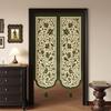 Cortina de Puerta Estilo Mid-Century con Fragancia Cortina Divisoria para el Hogar Decoración de Dormitorio Baño Sándalo Cortina Anti-Espionaje sin Perforaciones