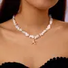 Collar Gargantilla de Piedra Natural Bohemia con Grava Transfronterizo Versátil Elegante Estilo Vacacional Cadena para Clavícula de Mujer con Cuentas