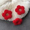 Chaveiro para Carro com Florzinhas Aveludadas Acessórios de Joia DIY Material para Bolsa de Contas Artesanal Flor de Cinco Pétalas de Pelúcia Contas
