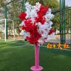 Novo Corredor de Casamento com Neve Artificial Adereços Decoração de Fundo para Casamento Árvore de Flor de Cerejeira Corredor de Casamento com Flor de Cerejeira de Ferro Forjado Enfeites de Casa