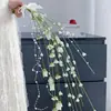 Aço Simulado Grama Fio Pérola Feijão Vermelho Buquê de Mão Embalagem de Buquê de Casamento Material DIY Feito à Mão Materiais Florais
