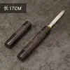 Cuchillo de té Damascus de palo de rosa ébano cuchillo para té Pu'er dispositivo especial para abrir pasteles de té cuchillo para despegar té aguja de té de alta gama