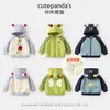 Kaka Panda Abrigo de Invierno para Niñas Chaqueta de Forro Polar y Algodón para Niños Top de Invierno para Niños Ropa de Bebé Ropa para Niños Pequeños