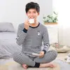 Conjunto de roupa íntima infantil Meninos Crianças médias e grandes roupas de outono terno de calça comprida adolescentes suéter de algodão suéter suéter terno de calça