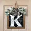 Yzm Cartas Inglesas Transfronterizas Decoración Personalizada para Puerta Principal Colgante para Puerta Accesorios Artesanías de Madera