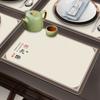 Nuevo Individual de Cuero Estilo Chino Impermeable y a Prueba de Aceite No Lavable Antiescaldante Mantel Individual para Vajilla Estilo Chino Texto Mantel para Juego de Té Mantel para Mesa de Centro