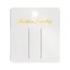 Papel Especial Espessado + Folha Plástica Cartão para Grampo de Cabelo 6,5*7cm Branco Estampagem a Quente Cartão de Papel Acrílico para Prender Cabelo