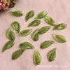 Hojas verdes transparentes con agujero para colgar, cuentas acrílicas de hojas, decoraciones DIY, accesorios florales, material directo de fábrica