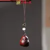 Sándalo Verde y Palo de Rosa Tallados Serpiente, Vaca, Oveja Cadena para Teléfono Móvil Colgante Creativo para Mochila