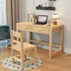 Mesa de Estudo em Madeira Maciça com Gaveta de Armazenamento para Quarto Pequeno Sala de Estudo, Mesa de Computador Individual para Estudante