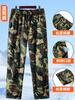 Pantalones de trabajo elásticos y forrados con vellón de camuflaje de otoño e invierno, holgados, con protección laboral, resistentes al desgaste, transpirables y casuales.