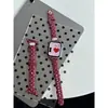 Correa de Silicona para Reloj con Diseño de Lunares en Corte Diagonal y Cintura Delgada Compatible con Apple Watch 12 11 iWatch Ultra Pulsera Estampada