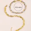 Pulsera única de diseño de nicho tejida a mano de acero de titanio para mujer, pulsera personalizada de moda nueva europea y americana, no se decolora