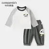 Conjunto de Panda Kaka para Niños Ropa de Otoño para Niños Tops para Niñas Ropa de Principios de Primavera para Bebés Ropa de Otoño para Niños