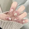 Novas Unhas Usáveis Estilo Ins de Verão, Adesivos de Unhas Pura Desejo, Efeito Clareador, Peças de Unha Removíveis, Estilos Longos e Curtos, Peças de Unha Prontas