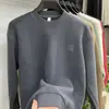 Top de cuello redondo con forro polar, engrosado, de forro polar de grano austriaco, moda suelta popular, jersey de otoño e invierno 2024, sudadera con letras