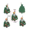 Serie Navideña de Resina DIY Colgante de Papá Noel Regalo Muñeco de Nieve Pulsera Llavero Colgante Decorativo W462