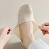 Meias femininas decotadas invisíveis de seda gelada verão finas transparentes toalha inferior ar suor absorvente silicone meias sem salto