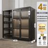 Estante de Almacenamiento para Cocina de Pie Gabinete de Almacenamiento Multicapa para el Hogar Montado en la Pared con Puerta Gabinete para Microondas Gabinete de Almacenamiento