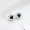 Pendientes de Corazón de Melocotón Microincrustados de Circonita con Aguja de Plata S925 Pendientes de Amor de Moda Coreana Pendientes Exquisitos de Lujo Ligero Fábrica de Origen