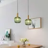 Luz Decorativa Nórdica Luxo Leve Vidro Café Mesinha de Cabeceira Bar Restaurante Pequeno Pendente Moderno Minimalista Quarto Luminária de Designer