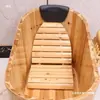 Taburete de Madera de Cedro para Bañera Silla Plegable con Respaldo Silla para Bañera Salón de Belleza Baño Accesorios de Madera Maciza