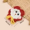 Botón de ganchillo de lana hecho a mano tejido a crochet muñeco de cordero pequeño colgante kit de material DIY botón decorativo para cárdigan suéter