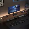 Soporte elevador de computadora de acrílico para almacenamiento de escritorio de oficina, estante para escritorio de computadora, soporte elevador para monitor de escritorio