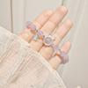 Pulsera de Conejo de Amatista Femenina ins Lujo Ligero Sentido de Diseño de Nicho Pulsera de Conejo de Ágata Roja Imitación Fuente en Vivo Femenina