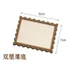 Estilo Antiguo Brocado Song Imán para Nevera Accesorios de Marco de Madera DIY Montaje de Marco Redondo para Foto Bordado Pieza de Madera Accesorios Hechos a Mano para Imán de Nevera