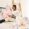 Almohada multifuncional de unicornio y poni de fantasía, de tela elástica y llena de corazón femenino, ideal como regalo de cumpleaños para niños.