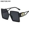 Gafas de sol para hombre de moda 2020 nuevas europeas y americanas D red doméstica popular con montura grande cuadradas personalidad femenina cara redonda gafas de sol transfronterizas