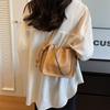 Bolsa de Corrente Versátil Moda Estilo Coreano 2026 Nova Bolsa Feminina com Textura Plissada Pequena Quadrada Bolsa Transversal Tendência Mais Vendida