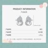 Pendientes de gato lindos de plata esterlina s925 para mujer, estilo japonés y coreano, elegantes y dulces, con diseño de animales, joyas para las orejas que combinan con todo.