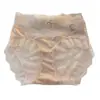 Estilo Dulce Estrella~Bragas de Satén con Encaje de Lujo Ligero, Estilo Femenino de Deseo Puro, Calzones de Algodón Puro de Cintura Media de Gama Alta
