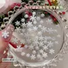 Joyería para Uñas con Diseño de Copos de Nieve Blancos Tamaño Mixto Popular Transfronterizo Resina Estéreo DIY Accesorios de Diamantes para Uñas de Navidad