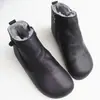 Zapatos de Algodón Estilo Noreste de Media Caña para Comercio Exterior Invierno 2024 Pedido Original Cálidos Suela de Goma Suela Suave Zapatos para Mujer Aumentadores de Altura y Cálidos