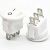 Interruptor de barco branco de três pinos e duas posições KCD11 furo 15 extra pequeno redondo superior redondo inferior interruptor de duas posições