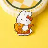Broche de Conejo Lindo de Dibujos Animados en Acrílico Decoración para Mochila Accesorios para Ropa Pin Regalo Creativo