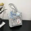 Mochila Versátil Simple de Gran Capacidad Estilo Universitario para Mujer Bolso de Hombro Transparente Bolso Cruzado Bolso para el Dolor Mochila de Doble Uso