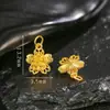 S925 travessia de prata 24k ouro antigo flor gota acessórios diy pulseira colar all-match pequena flor gota acessórios