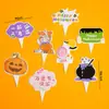 Decoración de pastel de Halloween pegamento suave adornos lindos de fantasma calabaza Feliz Halloween telaraña tarjeta enchufe