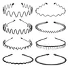 Diadema de Moda para Hombre Invisible Deportiva Estilo Coreano Diadema Grande para Parte Trasera Pinza para el Cabello Ondulado Set de Accesorios para el Cabello Set de Diademas para Hombre