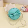 2025 Nuevo Monedero de Niña con Lazo Estilo Coreano Bolso de Cadena de Perlas para Niñas Bolso de Hombro Cruzado Dulce Amor